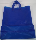16x6x19x6 Frosted Blue Soft Loop Handle Bags