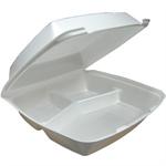 10.3 x 9.5 Foam 3 Comp. Hinged Lid Container - 110HT3 (200)