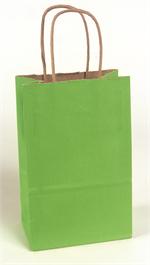 Bright Green Tinted Shopper with Shadow Stripes