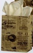 8 x 4-3/4 x 10-1/2 Newsprint Shopping Petite Bags (100)
